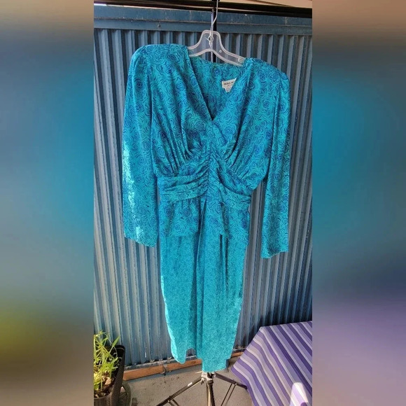 Nora Noa Blue Dress  Vintage Petite 10 - Picture 2 of 10